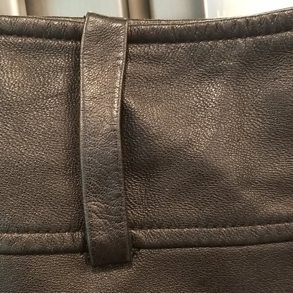 💕BEBE💕 Black Leather Mini Skirt - Picture 4 of 5